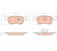 Kit pastiglie freno, Freno a disco Assale anteriore per BMW 1 2