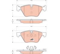 Kit pastiglie freno, Freno a disco Assale anteriore per BMW 1