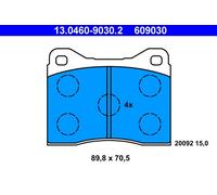 Kit pastiglie freno, Freno a disco Assale anteriore per BMW 1500-2000 1502-2002