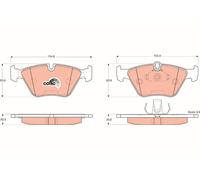 Kit pastiglie freno, Freno a disco Assale anteriore per BMW 3 5