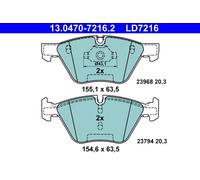 Kit pastiglie freno, Freno a disco Assale anteriore per BMW 3 X1 Z4