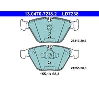 Kit pastiglie freno, Freno a disco Assale anteriore per BMW 3 X1 Z4