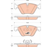 Kit pastiglie freno, Freno a disco Assale anteriore per BMW BMW (BRILLIANCE) 1 3