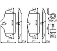 Kit pastiglie freno, Freno a disco Assale anteriore per BMW i3