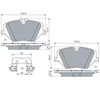 Kit pastiglie freno, Freno a disco Assale anteriore per BMW MINI 1 2 5 MINI MINI