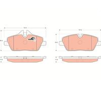 Kit pastiglie freno, Freno a disco Assale anteriore per BMW MINI 1 MINI MINI CLU