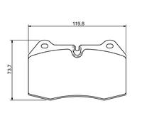Kit pastiglie freno, Freno a disco Assale anteriore per BMW NISSAN 7 8 SKYLINE