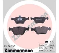 Kit pastiglie freno, Freno a disco Assale anteriore per BMW WIESMANN 3 5 MF3 Z3