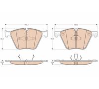 Kit pastiglie freno, Freno a disco Assale anteriore per BMW X5 X6