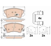Kit pastiglie freno, Freno a disco Assale anteriore per BUICK (SGM) CHEVROLET CH