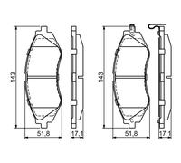 Kit pastiglie freno, Freno a disco Assale anteriore per CHEVROLET CHEVROLET (SGM