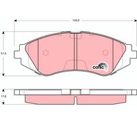Kit pastiglie freno, Freno a disco Assale anteriore per CHEVROLET DAEWOO ASTRA L