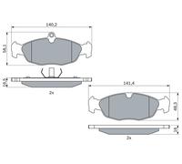 Kit pastiglie freno, Freno a disco Assale anteriore per CHEVROLET DAEWOO OPEL VA