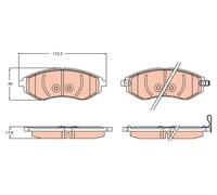 Kit pastiglie freno, Freno a disco Assale anteriore per CHEVROLET DAEWOO ZAZ AVE