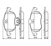 Kit pastiglie freno, Freno a disco Assale anteriore per CHEVROLET FIAT OPEL SAAB