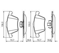 Kit pastiglie freno, Freno a disco Assale anteriore per CHEVROLET FORD FORD AUST