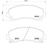 Kit pastiglie freno, Freno a disco Assale anteriore per CHEVROLET HOLDEN ISUZU I