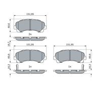Kit pastiglie freno, Freno a disco Assale anteriore per CHEVROLET ISUZU COLORADO