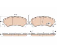 Kit pastiglie freno, Freno a disco Assale anteriore per CHEVROLET ISUZU D-MAX KB