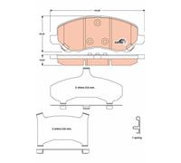 Kit pastiglie freno, Freno a disco Assale anteriore per CHRYSLER CHRYSLER (BBDC)