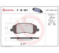 Kit pastiglie freno, Freno a disco Assale anteriore per CHRYSLER CHRYSLER (BBDC)
