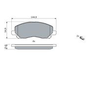 Kit pastiglie freno, Freno a disco Assale anteriore per CHRYSLER CITROËN DODGE J