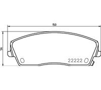Kit pastiglie freno, Freno a disco Assale anteriore per CHRYSLER DODGE 300C CHAL