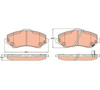 Kit pastiglie freno, Freno a disco Assale anteriore per CHRYSLER DODGE FIAT JEEP