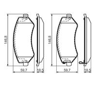 Kit pastiglie freno, Freno a disco Assale anteriore per CHRYSLER DODGE JEEP CARA