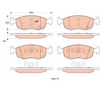 Kit pastiglie freno, Freno a disco Assale anteriore per CHRYSLER FIAT LANCIA 500