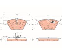 Kit pastiglie freno, Freno a disco Assale anteriore per CHRYSLER MERCEDES-BENZ C