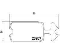 Kit pastiglie freno, Freno a disco Assale anteriore per CITROËN 2 CV ACADIANE DY