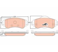 Kit pastiglie freno, Freno a disco Assale anteriore per CITROËN C4 DS4