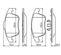 Kit pastiglie freno, Freno a disco Assale anteriore per CITROËN DS DS (CAPSA) PE