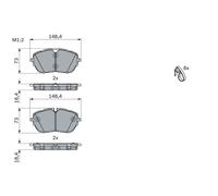 Kit pastiglie freno, Freno a disco Assale anteriore per CITROËN DS OPEL PEUGEOT
