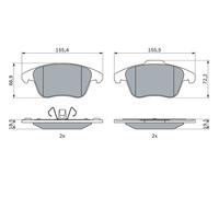 Kit pastiglie freno, Freno a disco Assale anteriore per CITROËN DS OPEL PEUGEOT