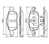 Kit pastiglie freno, Freno a disco Assale anteriore per CITROËN DS PEUGEOT 5008