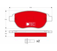 Kit pastiglie freno, Freno a disco Assale anteriore per CITROËN FIAT LANCIA PEUG