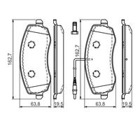 Kit pastiglie freno, Freno a disco Assale anteriore per CITROËN FIAT LANCIA PEUG