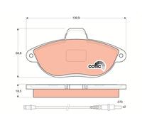 Kit pastiglie freno, Freno a disco Assale anteriore per CITROËN FIAT PEUGEOT 806