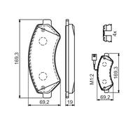 Kit pastiglie freno, Freno a disco Assale anteriore per CITROËN FIAT PEUGEOT BOX