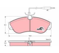 Kit pastiglie freno, Freno a disco Assale anteriore per CITROËN FIAT PEUGEOT BOX