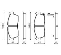 Kit pastiglie freno, Freno a disco Assale anteriore per CITROËN MITSUBISHI PEUGE