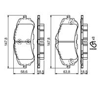 Kit pastiglie freno, Freno a disco Assale anteriore per CITROËN OPEL PEUGEOT VAU