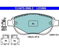 Kit pastiglie freno, Freno a disco Assale anteriore per CITROËN PEUGEOT 1007 206