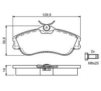 Kit pastiglie freno, Freno a disco Assale anteriore per CITROËN PEUGEOT 206 BERL