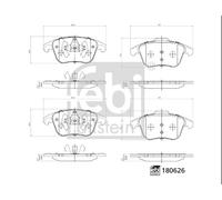 Kit pastiglie freno, Freno a disco Assale anteriore per CITROËN PEUGEOT 207 207