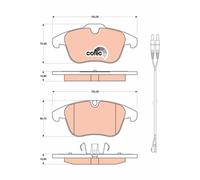 Kit pastiglie freno, Freno a disco Assale anteriore per CITROËN PEUGEOT 407 508