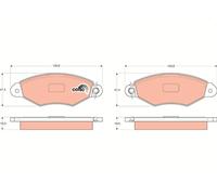 Kit pastiglie freno, Freno a disco Assale anteriore per CITROËN RENAULT KANGOO T