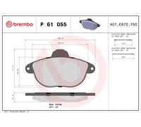 Kit pastiglie freno, Freno a disco Assale anteriore per CITROËN XANTIA